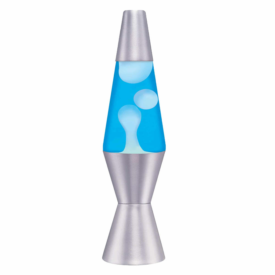 11.5″ LAVA LAMP – WHITE/BLUE/SILVER W9