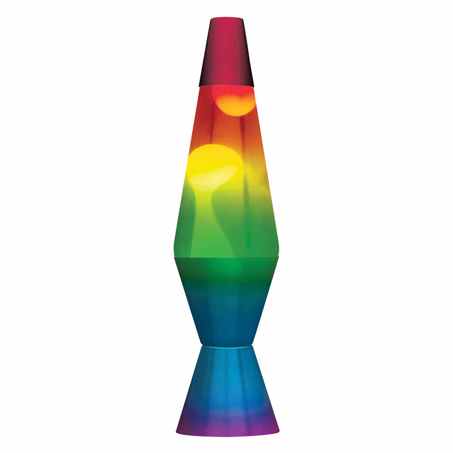 14.5” LAVA LAMP RAINBOW – WHITE/CLEAR/TRICOLOR N0